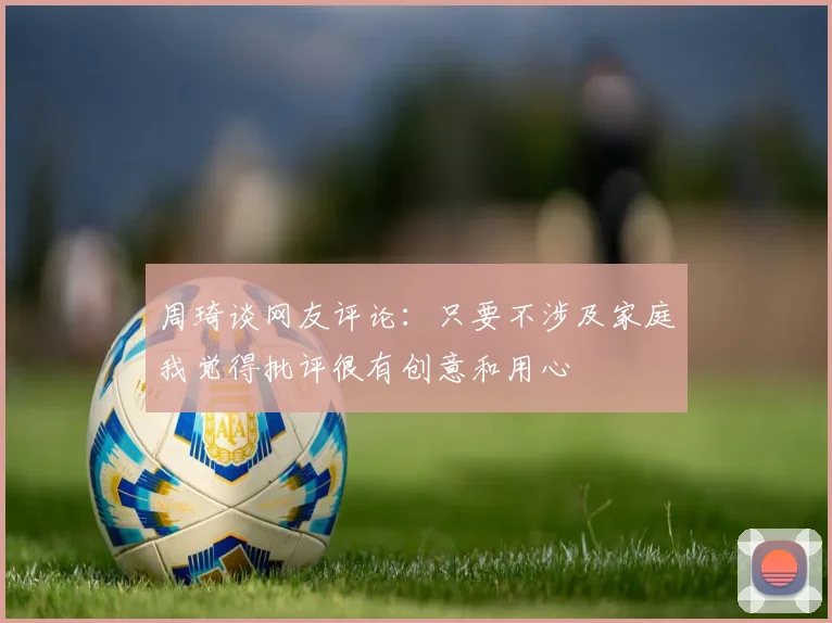 周琦谈网友评论：只要不涉及家庭我觉得批评很有创意和用心